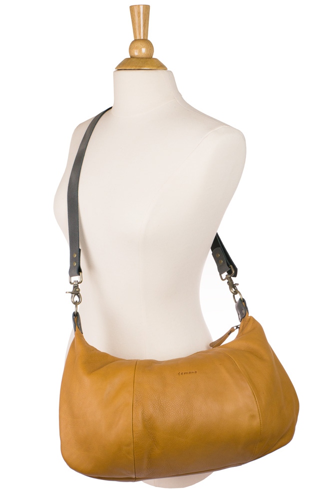 Gweela Leather Slouch Bag. Handcrafted in Australia. - temono